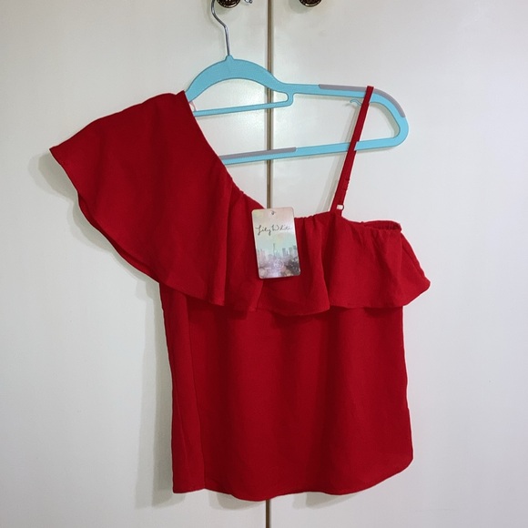Lily White size small red blouse - Picture 5 of 5